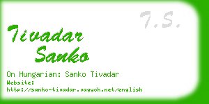 tivadar sanko business card